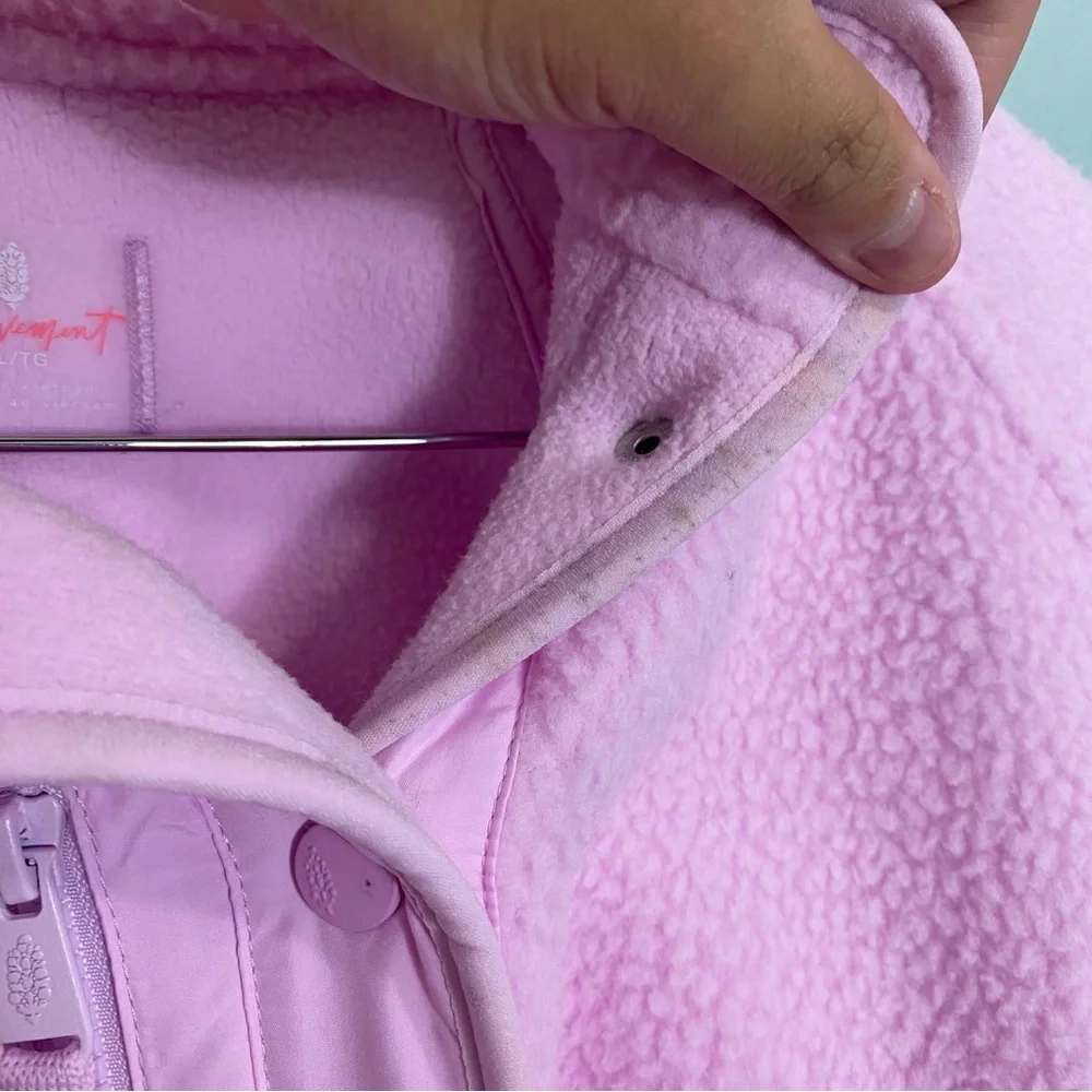 Free People Hit The Slopes Fleece Jacket Powder‎ Pink XL FLAWED FLAWED - Picture 3 of 10